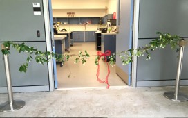 Opening ribbon at Biology Lab Launch