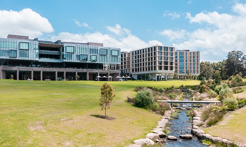 Macquarie University campus and lake