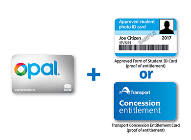 Opal concession card and required proof of entitlement