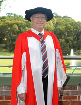 Noel Wagg in Academic regalia