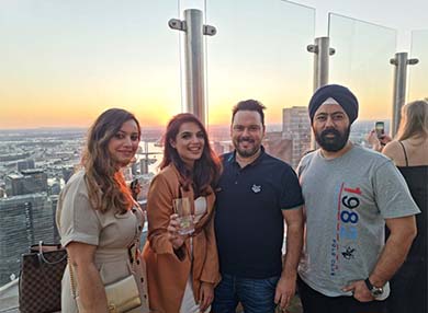 Adesh at a rooftop with friends