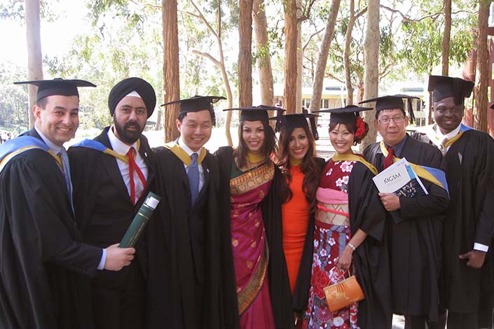 Adesh with friends at graduation