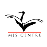 The logo for the Macquarie University Japanese Studies Centre, a stylised crane in black above a red line.