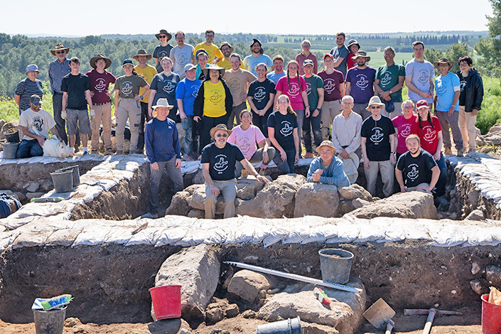 Archaeology excavation, old city Jerusalem, team photo