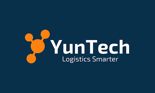 The logo for YunTech, a stylised capital letter 'Y' made of joined orange circles, followed by the words "YunTech Logistics Smarter."