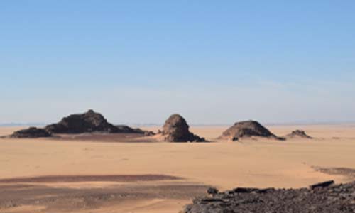 Desert and blue sky in Eastern Sudan.