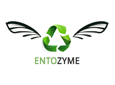 The Entozyme logo, displaying a recycling symbol with wings.