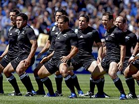 NZ rugby team doing the Haka