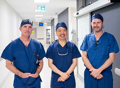 Professor Michael Wilson, Professor Martin Ng and Professor Michael Vallely