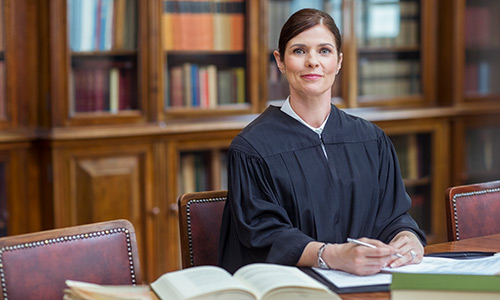 Lawyer signing a paper