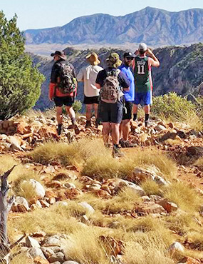 Team Adz at a vista taking in the view.