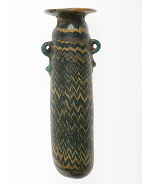 Core-formed glass alabastron – Eastern Mediterranean 6th-4th Centuries BCE.