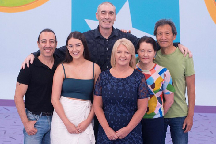 Group photo with two of the original Wiggles crew